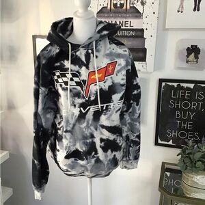 Chemistry Black and White Tie-Dye Hoodie